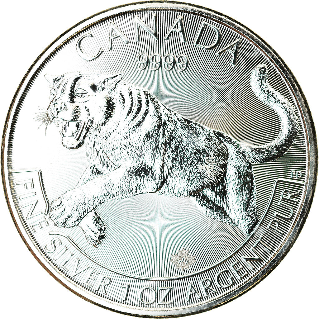 Moneda, Canadá, Cougar, 5 Dollars, 2016, 1 Oz, FDC, Plata