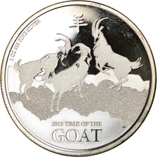 Coin, Niue, Year of the Goat, 2 Dollars, 2015, 1 Oz, MS(65-70), Silver