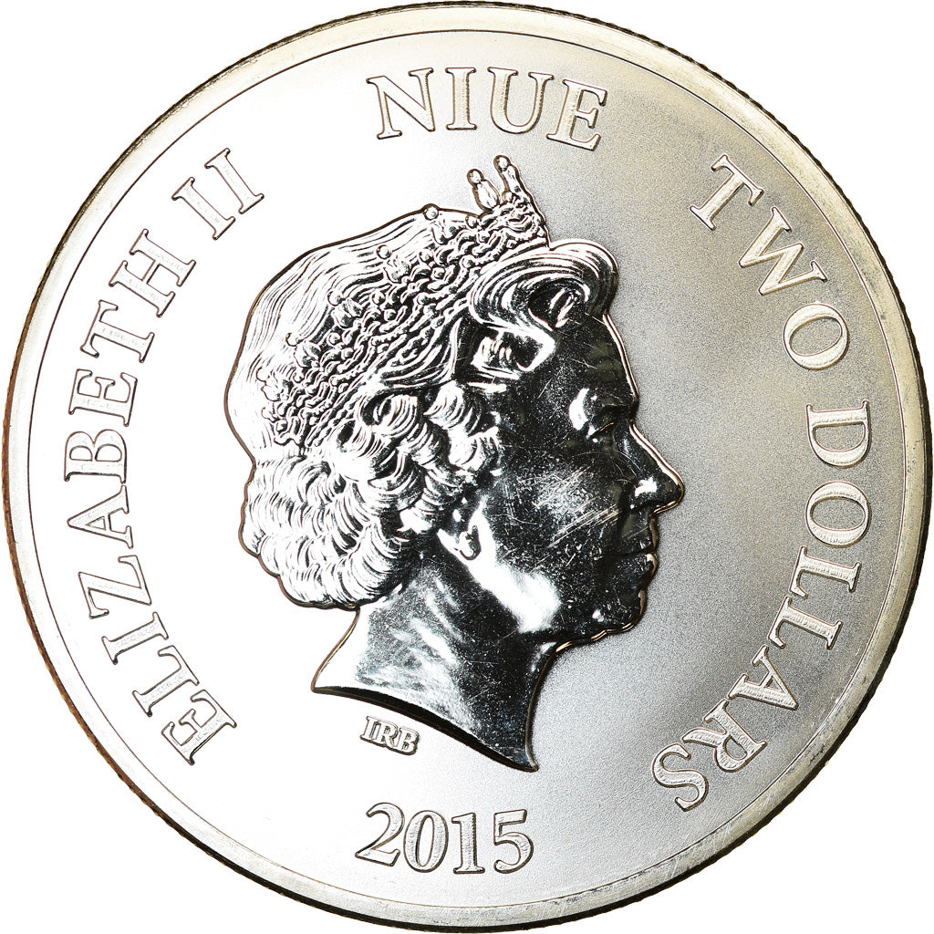 Monnaie, Niue, Année de la Chèvre, 2 Dollars, 2015, 1 Oz, FDC, Argent