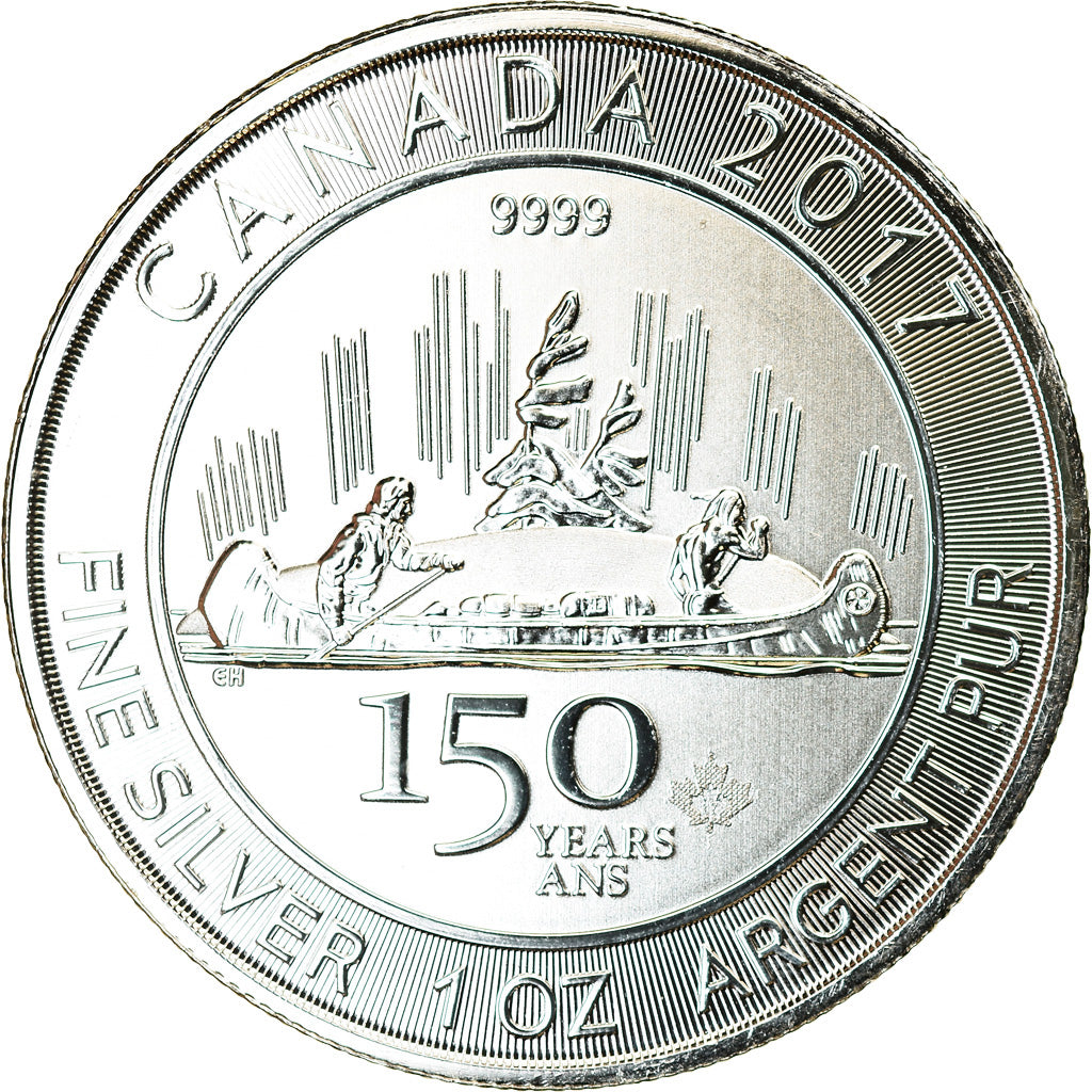 Coin, Canada, 150 years of Canada, 5 Dollars, 2017, 1 Oz, MS(65-70), Silver