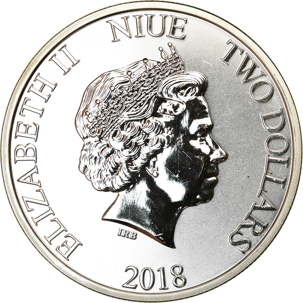 Coin, Niue, Scrooge McDuck, 2 Dollars, 2018, 1 Oz, MS(65-70), Silver