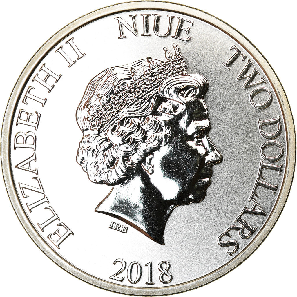 Coin, Niue, Scrooge McDuck, 2 Dollars, 2018, 1 Oz, MS(65-70), Silver