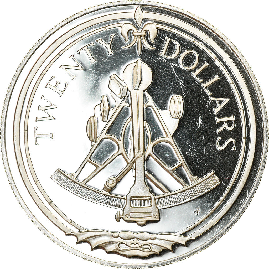 Coin, BRITISH VIRGIN ISLANDS, Elizabeth II, Sextant, 20 Dollars, 1985, Franklin