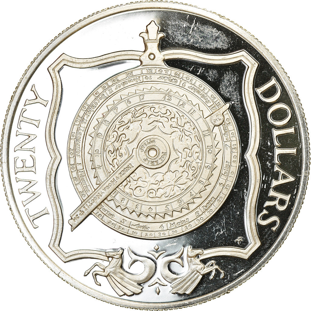 Monnaie, BRITISH VIRGIN ISLANDS, Elizabeth II, Laiton Nocturne, 20 Dollars
