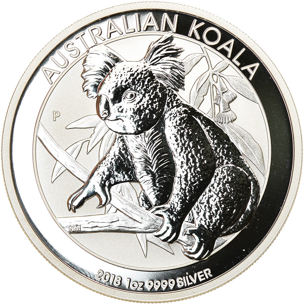 Coin, Australia, Australian Koala, 1 Dollar, 2018, 1 Oz, MS(65-70), Silver