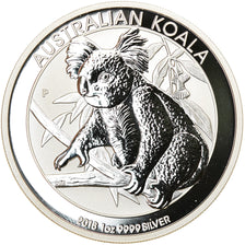 Coin, Australia, Australian Koala, 1 Dollar, 2018, 1 Oz, MS(65-70), Silver
