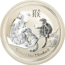 Coin, Australia, Year of the Monkey, Dollar, 2016, 1 Oz, MS(65-70), Silver