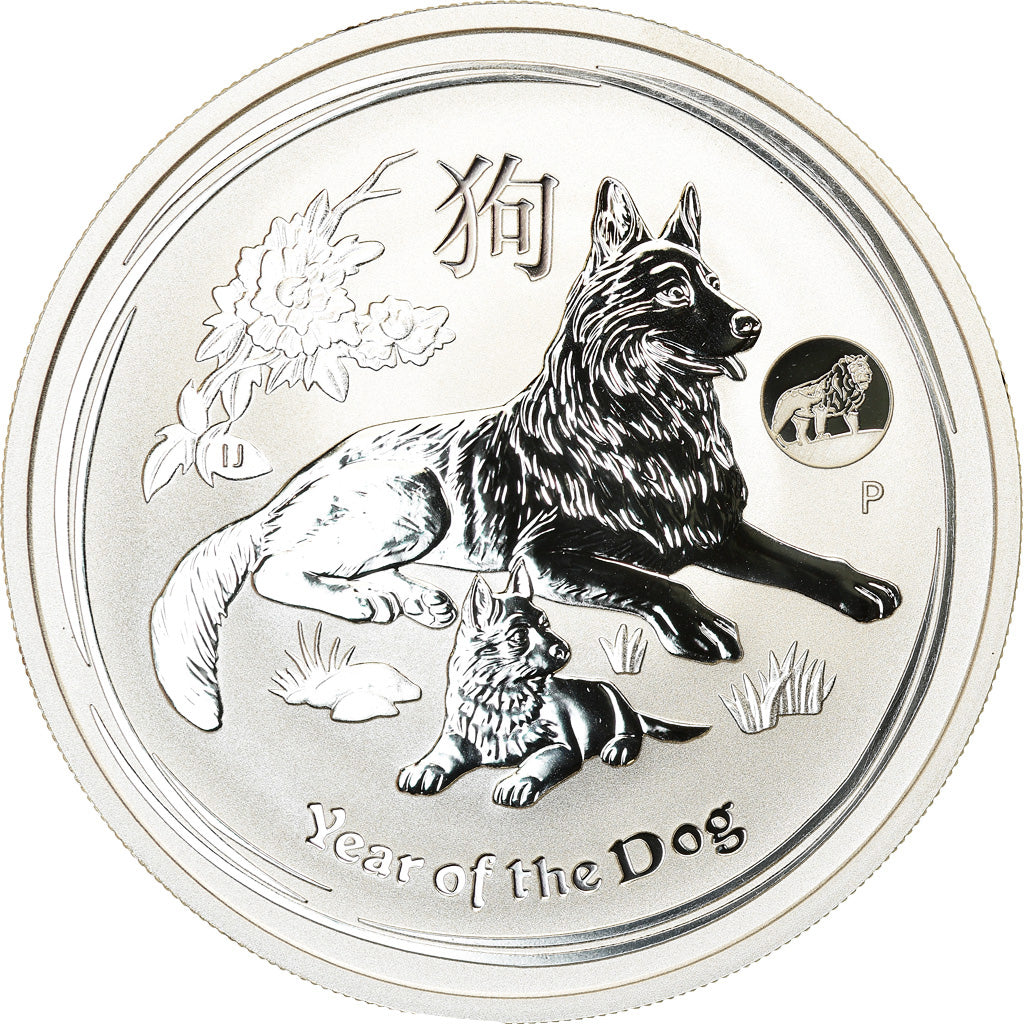 Moneta, Australia, Year of the Dog, Dollar, 2018, 1 Oz, FDC, Argento