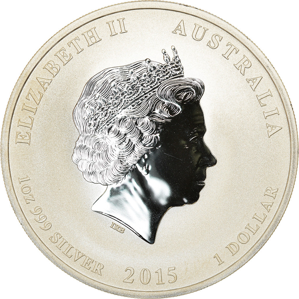 Munten, Australië, Year of the Goat, Dollar, 2015, 1 Oz, FDC, Zilver