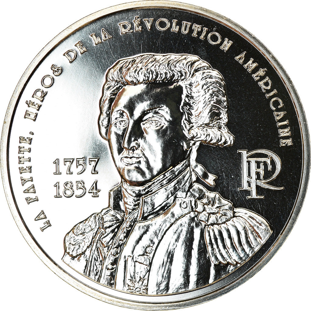 France, La Fayette, 1/4 Euro, 2007, MS(65-70), Silver, KM:1419