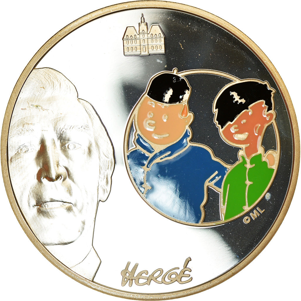 Francia, Tintin & Chang, 1-1/2 Euro, 2007, FDC, Plata, KM:1507