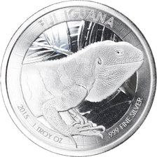 Coin, Fiji, Fiji Iguana, 1 Dollar, 2015, 1 Oz, MS(65-70), Silver