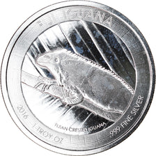 Coin, Fiji, Fiji Iguana, 1 Dollar, 2016, 1 Oz, MS(65-70), Silver