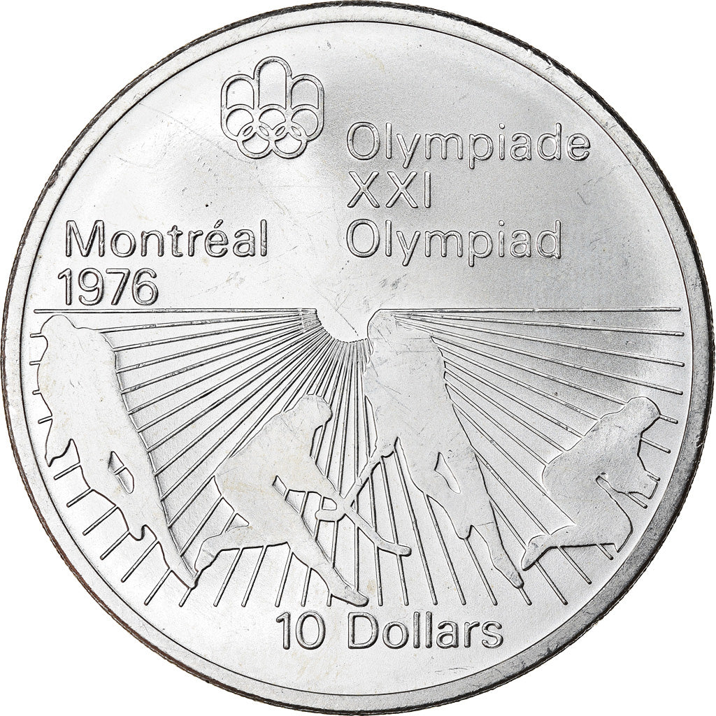 Coin, Canada, Elizabeth II, Hockey players, 10 Dollars, 1976, Ottawa, MS(63)
