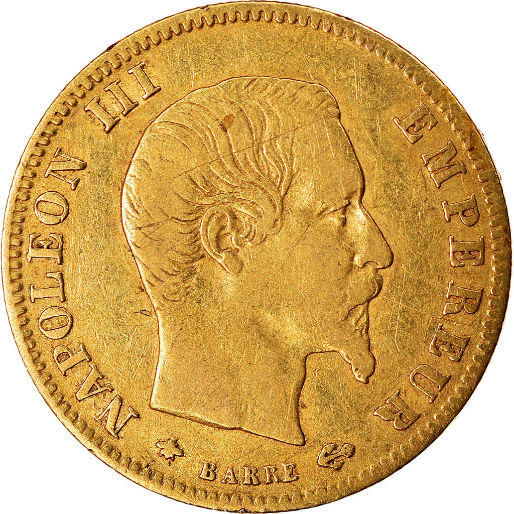Münze, Frankreich, Napoleon III, 5 Francs, 1859, Strasbourg, SS, Gold