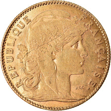 Munten, Frankrijk, Marianne, 10 Francs, 1911, Paris, ZF, Goud, KM:846
