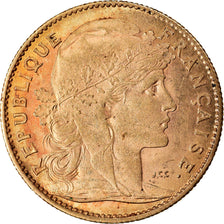 Moneda, Francia, Marianne, 10 Francs, 1905, Paris, MBC+, Oro, KM:846