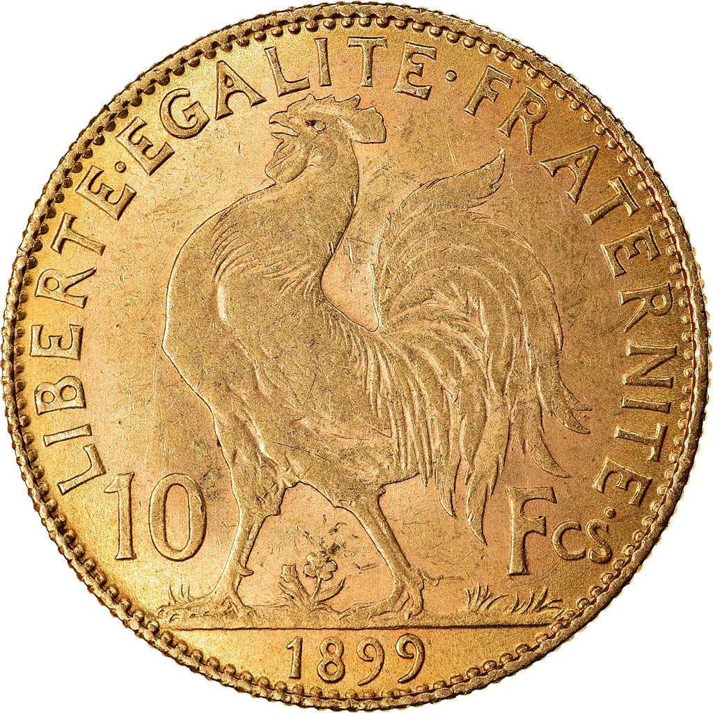 Munten, Frankrijk, Marianne, 10 Francs, 1899, Paris, ZF+, Goud, KM:846