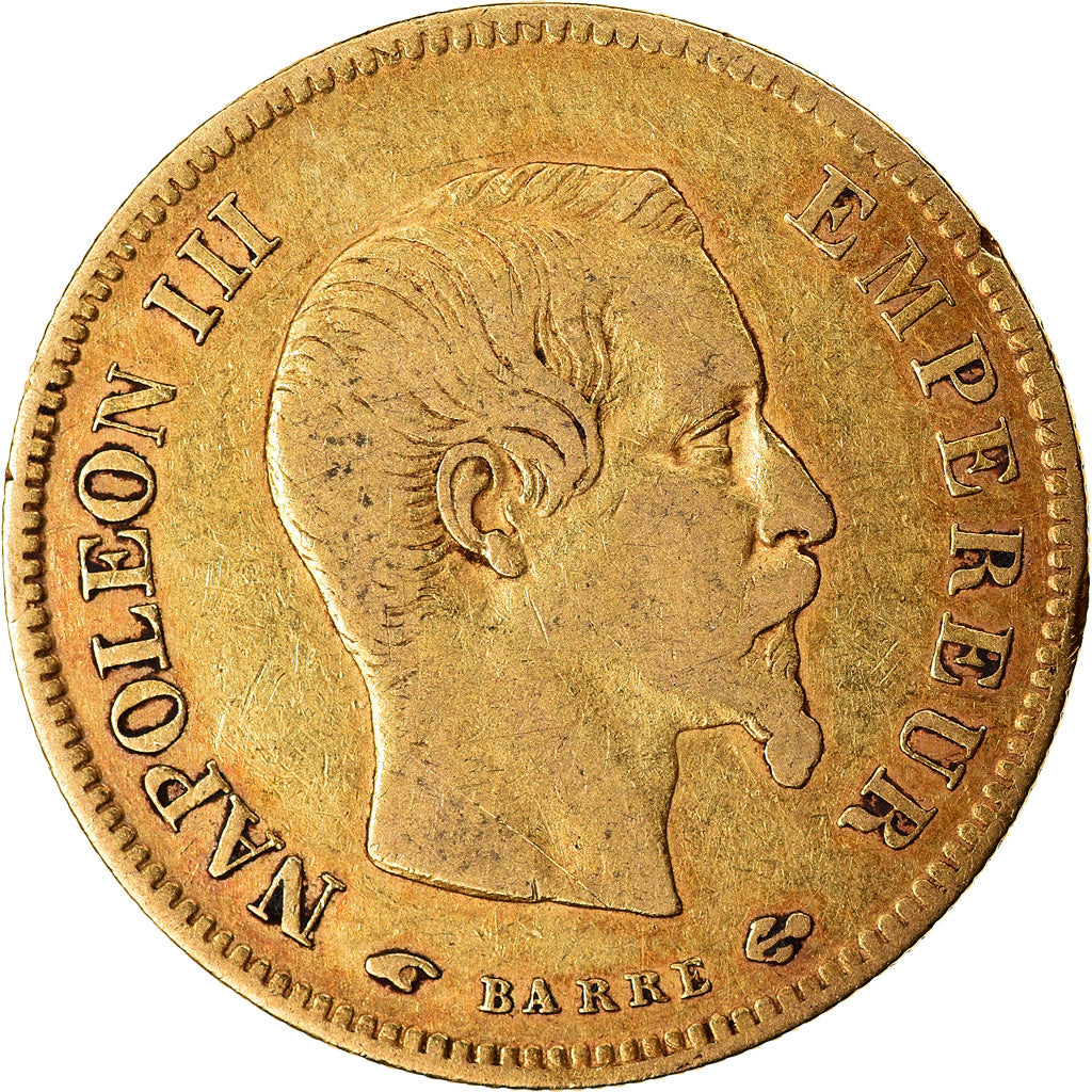 Coin, France, Napoleon III, 10 Francs, 1857, Paris, EF(40-45), Gold, KM:784.3