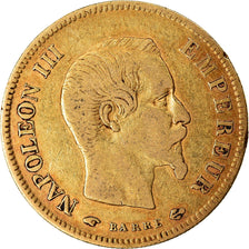 Coin, France, Napoleon III, 10 Francs, 1857, Paris, EF(40-45), Gold, KM:784.3