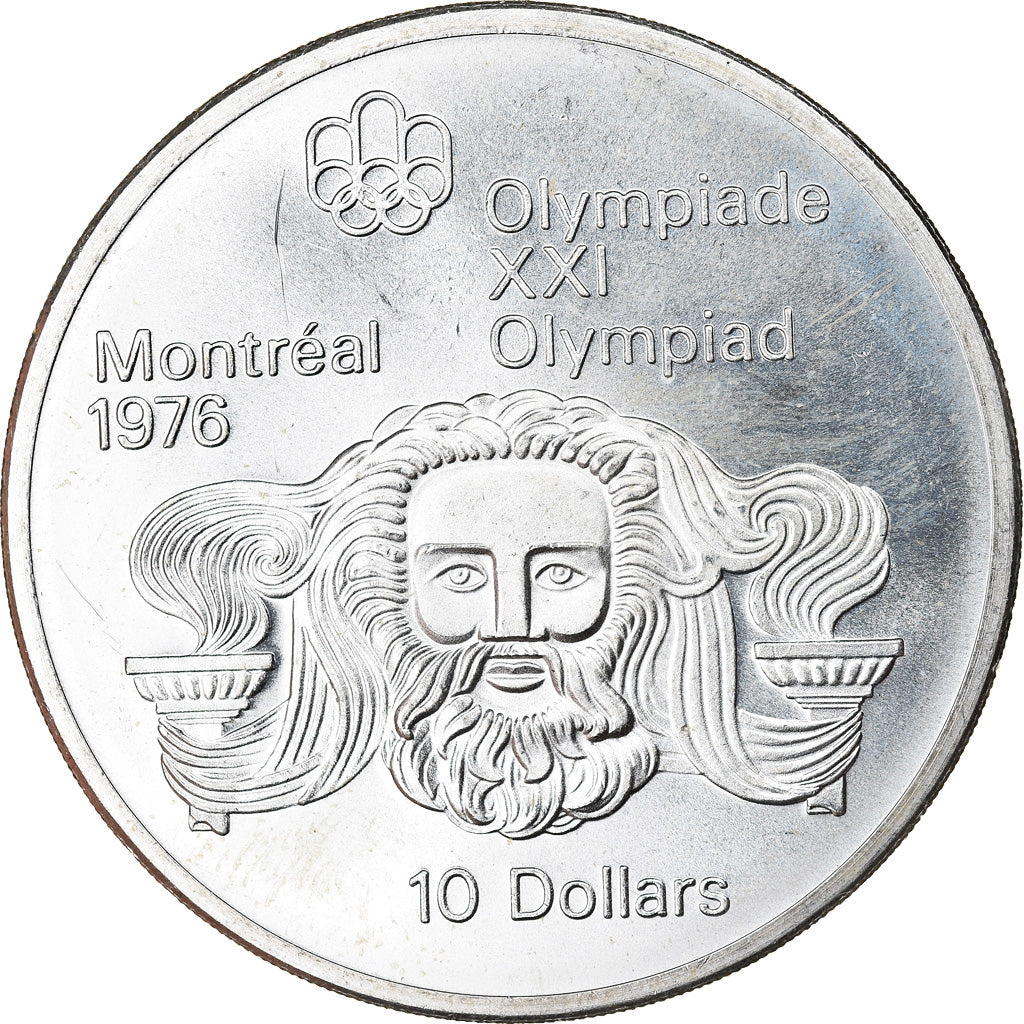 Coin, Canada, Elizabeth II, Zeus, 10 Dollars, 1974, MS(63), Silver, KM:93