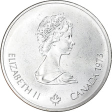 Monnaie, Canada, Elizabeth II, Carte du Monde, 10 Dollars, 1973, SPL, Argent