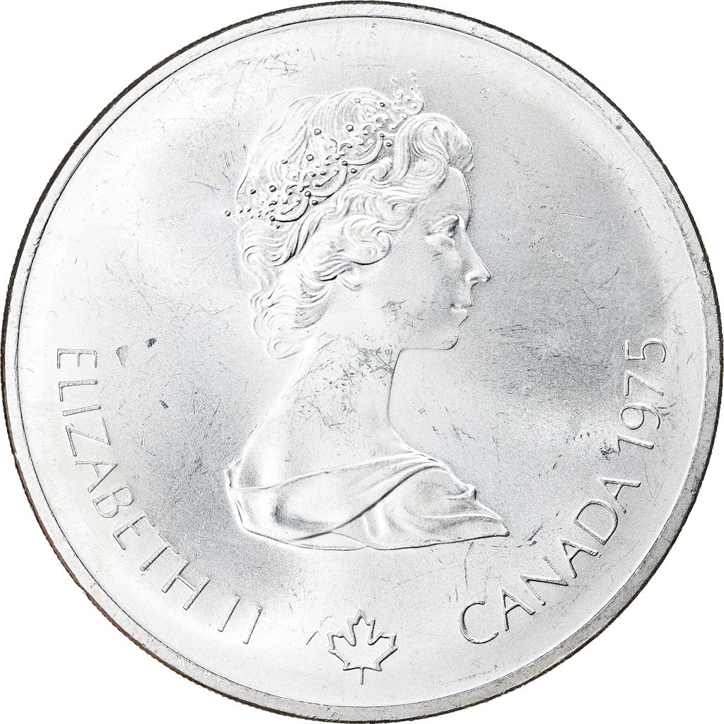 Coin, Canada, Elizabeth II, Canoeing, 10 Dollars, 1975, MS(60-62), Silver
