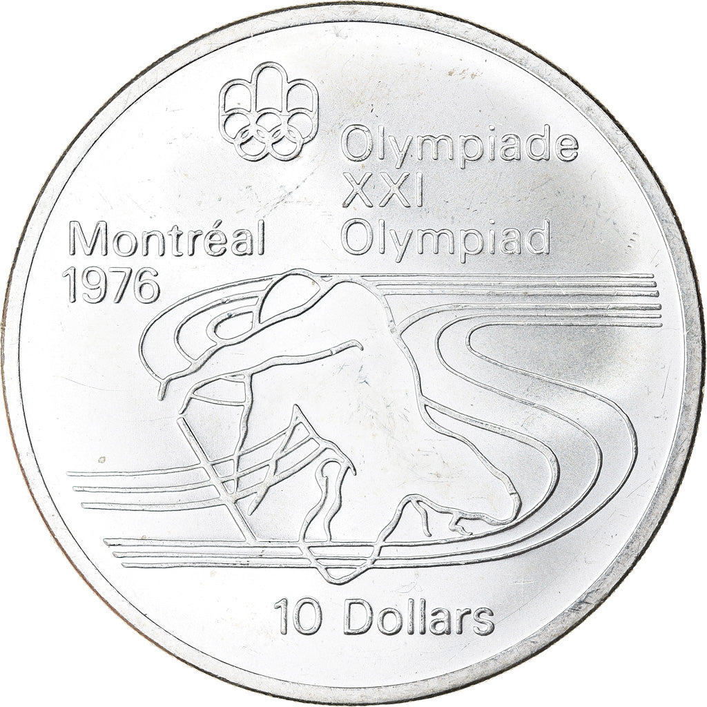 Coin, Canada, Elizabeth II, Canoeing, 10 Dollars, 1975, MS(60-62), Silver