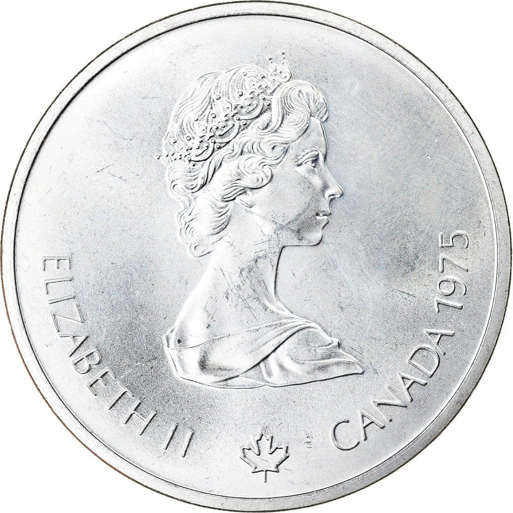 Coin, Canada, Elizabeth II, Shot put, 10 Dollars, 1975, MS(63), Silver, KM:103