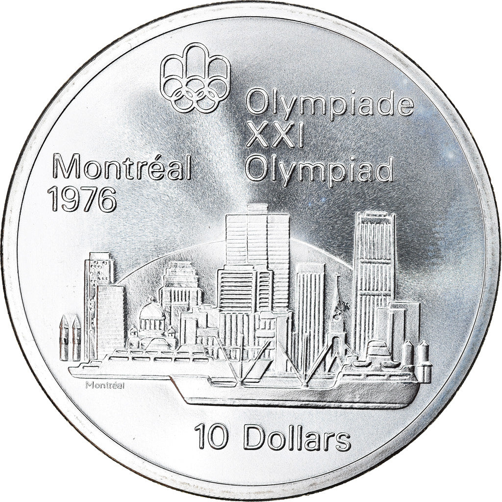 Coin, Canada, Elizabeth II, Montreal Skyline, 10 Dollars, 1973, MS(65-70)