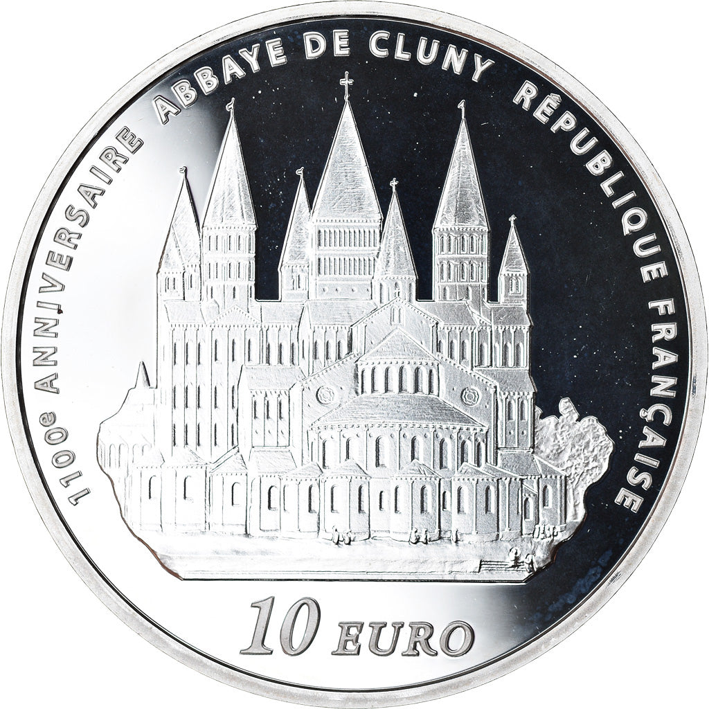 Francia, Monnaie de Paris, 10 Euro, Abbaye de Cluny, Europa, 2010, Proof, FDC