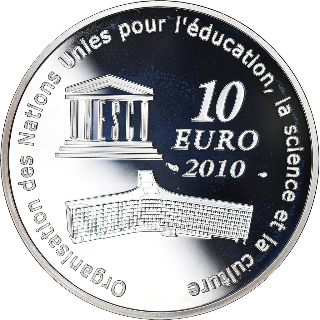 France, Monnaie de Paris, 10 Euro, Taj Mahal, 2010, Proof, MS(65-70), Silver