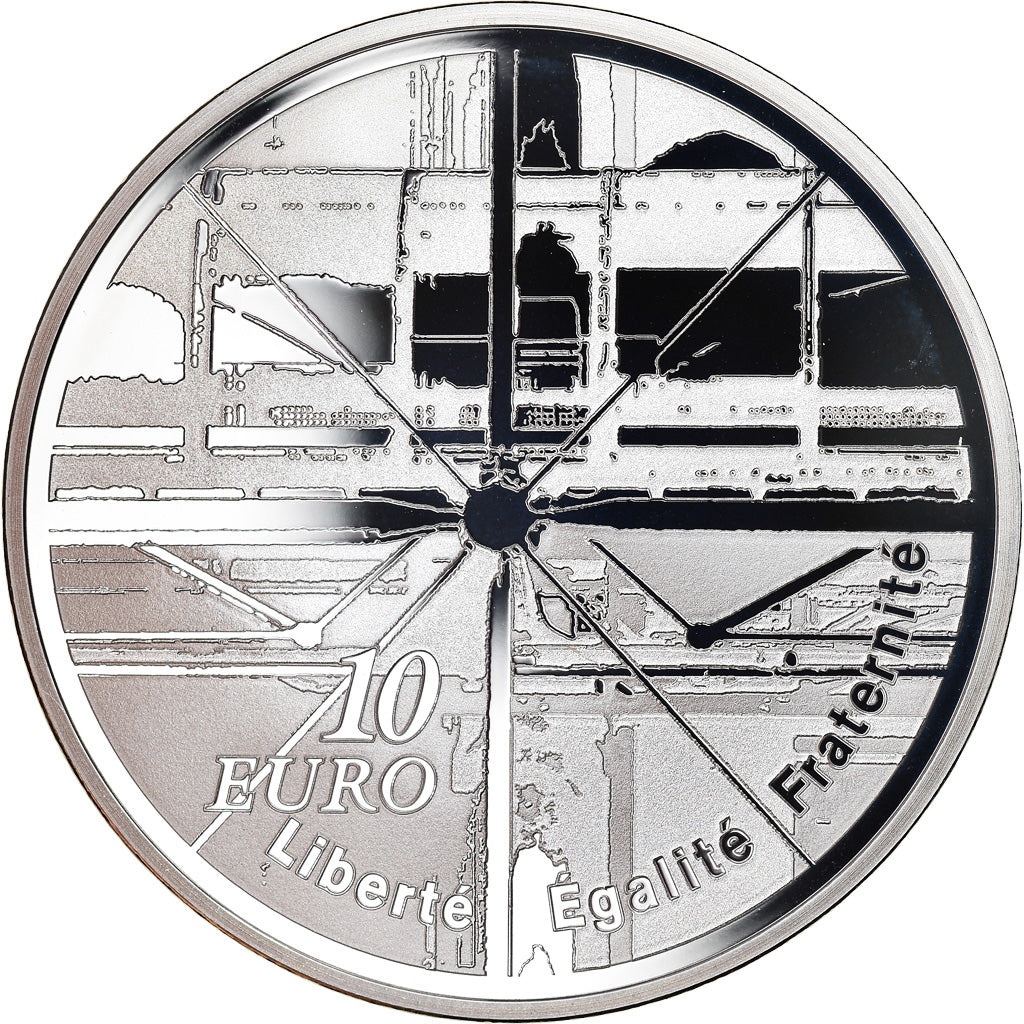 Francia, Monnaie de Paris, 10 Euro, Centre Pompidou, 2010, Proof, FDC, Argento