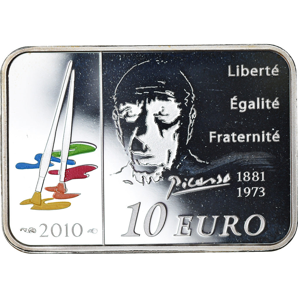 Frankreich, Monnaie de Paris, 10 Euro, Pablo Picasso, 2010, Proof, STGL, Silber