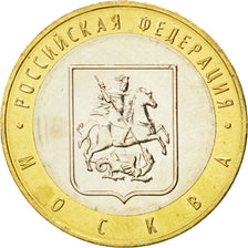 RUSSIA, 10 Roubles, 2005, Moscow, KM #886, MS(63), Bi-Metallic, 27, 8.21