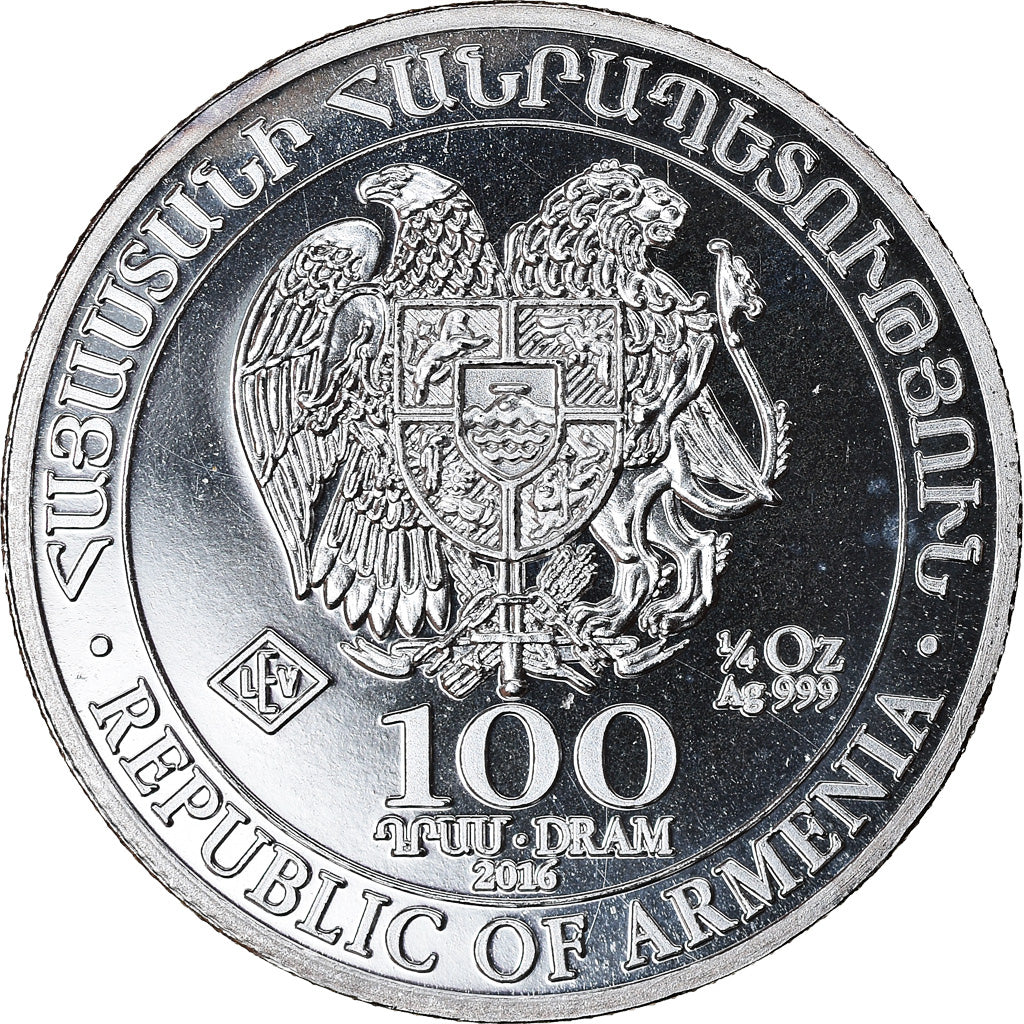 Monnaie, Armenia, Arche de Noé, 100 Dram, 2016, 1/4 Once, FDC, Argent, KM:197.1