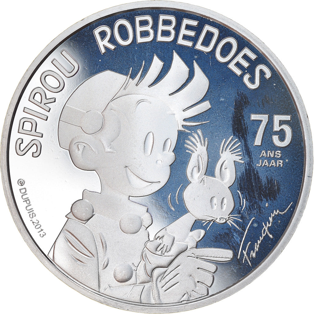 Belgium, 5 Euro, 75 ans de Spirou, 2013, MS(65-70), Silver