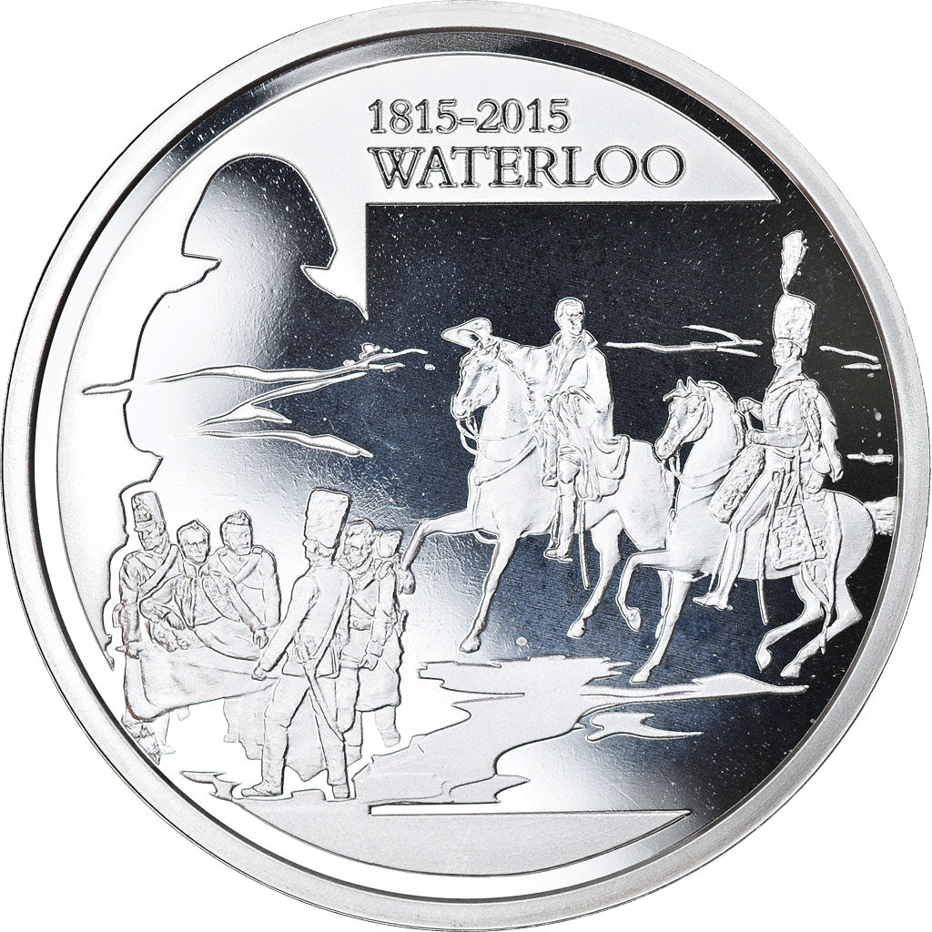 Belgium, 10 Euro, Bataille de Waterloo, 2015, MS(65-70), Silver, KM:348
