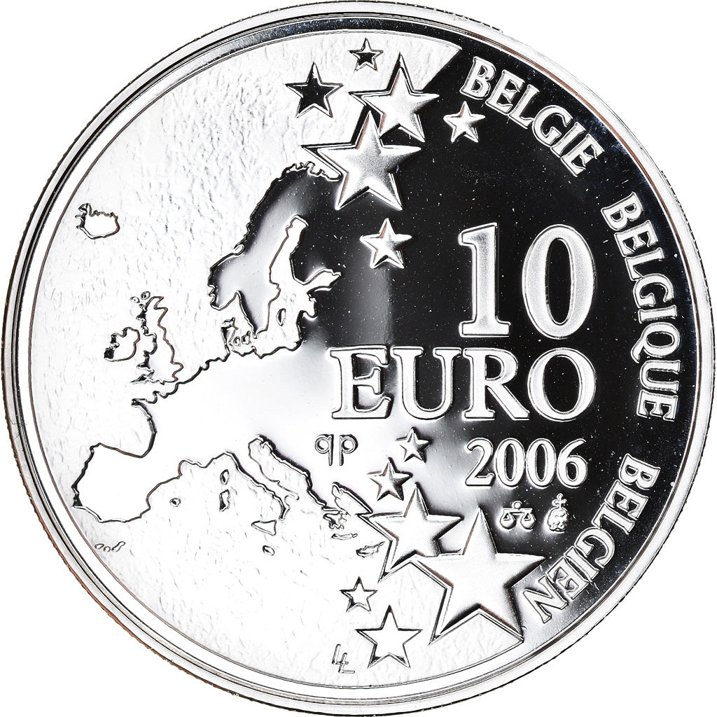 Belgium, 10 Euro, Mines de Marcinelle, 2006, MS(65-70), Silver, KM:257