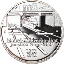 Belgique, 10 Euro, Ligne Nord-Sud, 2002, FDC, Argent, KM:233