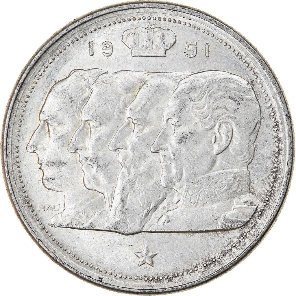 Monnaie, Belgique, 100 Francs, 100 Frank, 1951, TTB+, Argent, KM:139.1