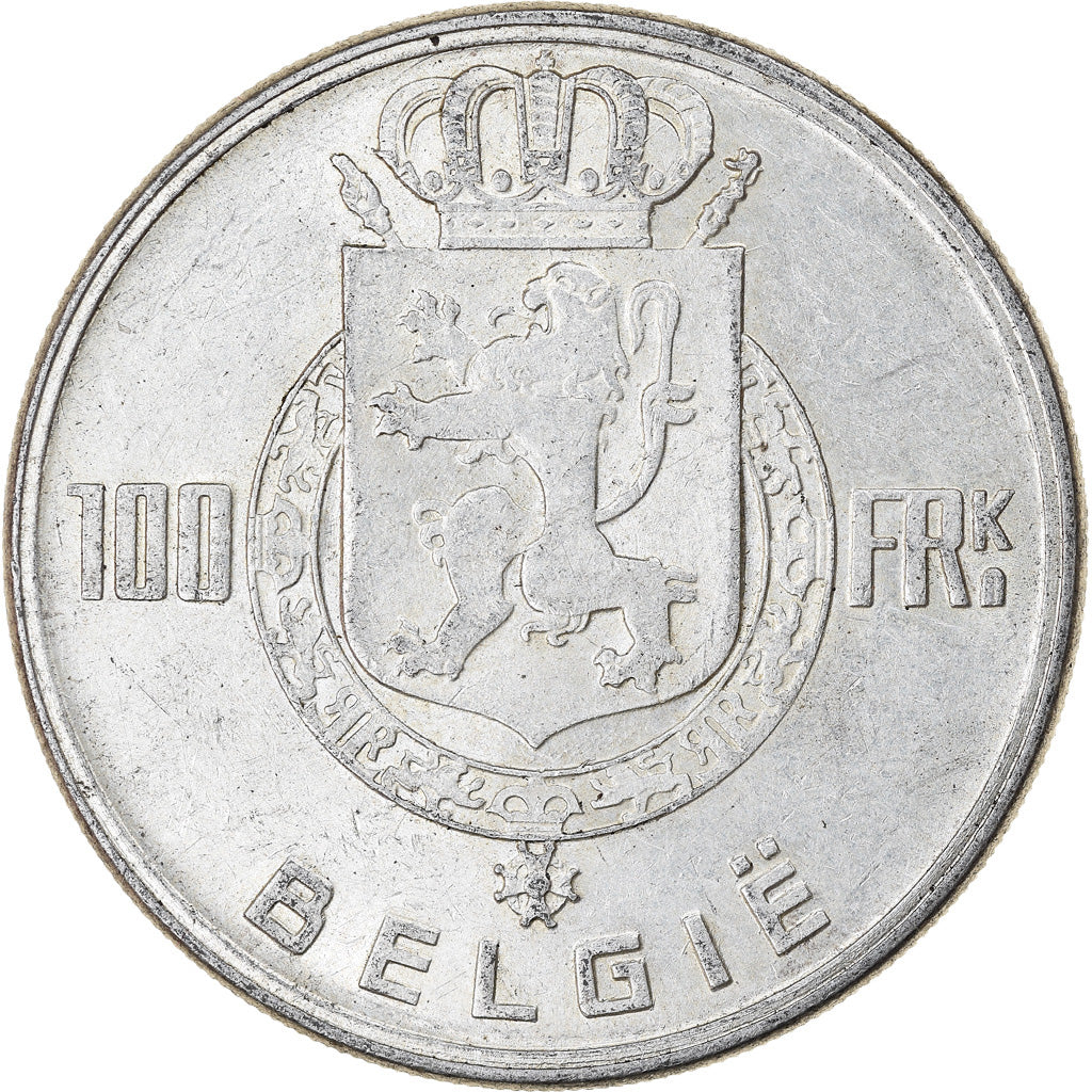 Monnaie, Belgique, 100 Francs, 100 Frank, 1951, TTB+, Argent, KM:139.1
