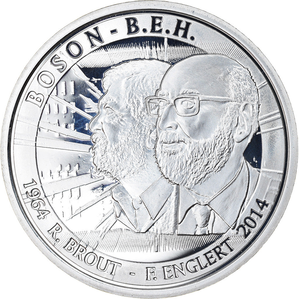 Bélgica, 5 Euro, Boson BEH, 2014, FDC, Plata, KM:343
