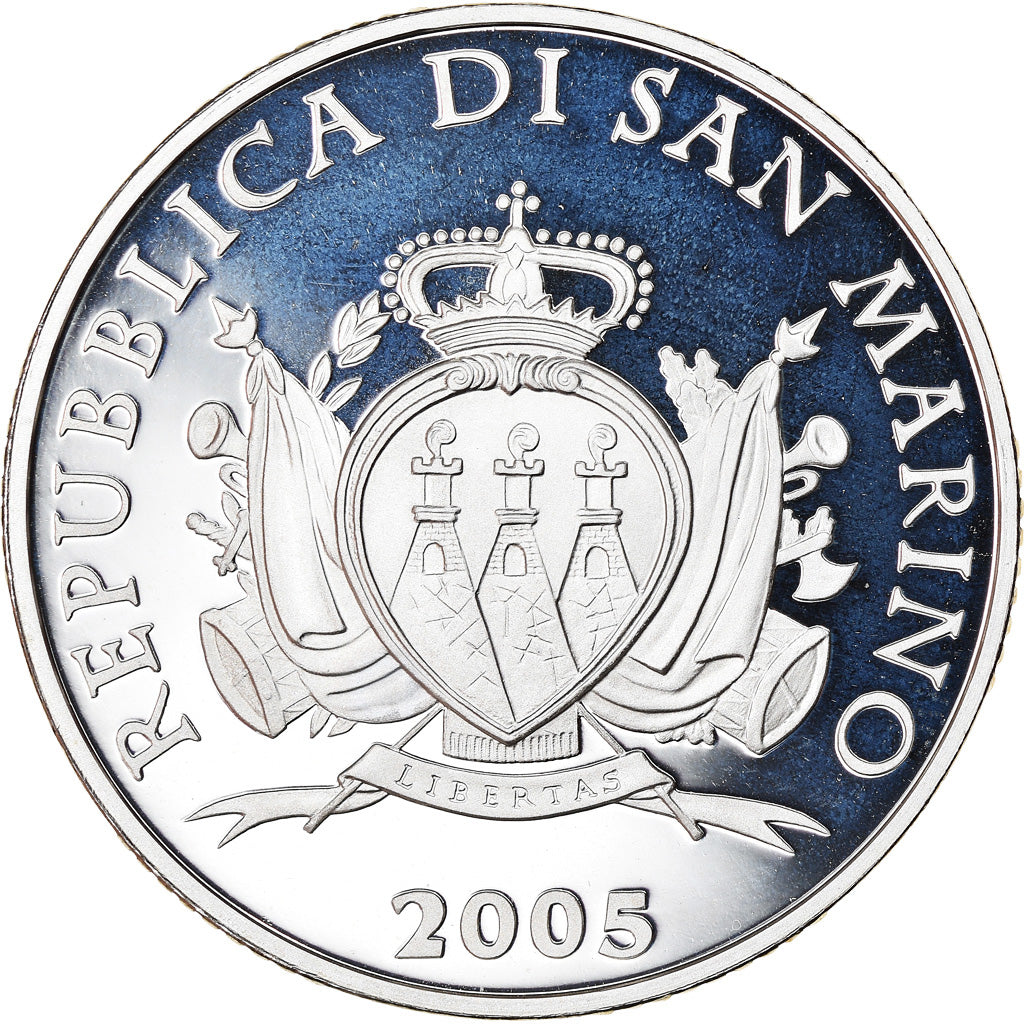 San Marino, 10 Euro, Milice, 2005, MS(65-70), Silver, KM:344