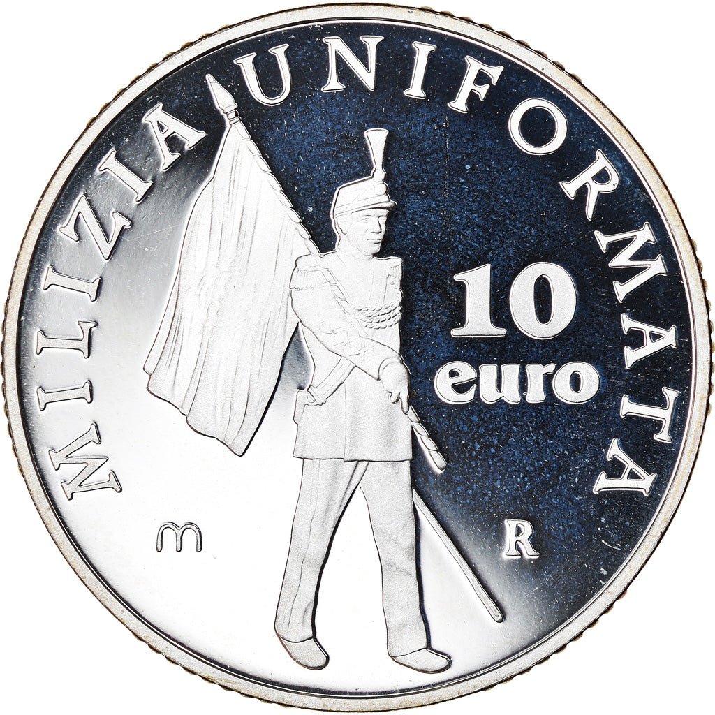 San Marino, 10 Euro, Milice, 2005, MS(65-70), Silver, KM:344