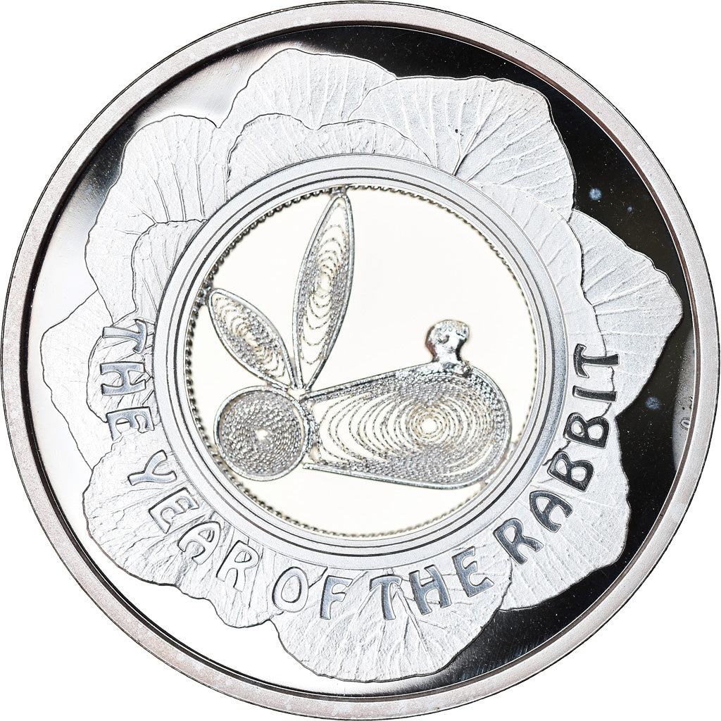 Coin, Fiji, Elizabeth II, Year of the Rabbit, Dollar, 2011, Vantaa, MS(65-70)