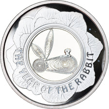 Coin, Fiji, Elizabeth II, Year of the Rabbit, Dollar, 2011, Vantaa, MS(65-70)