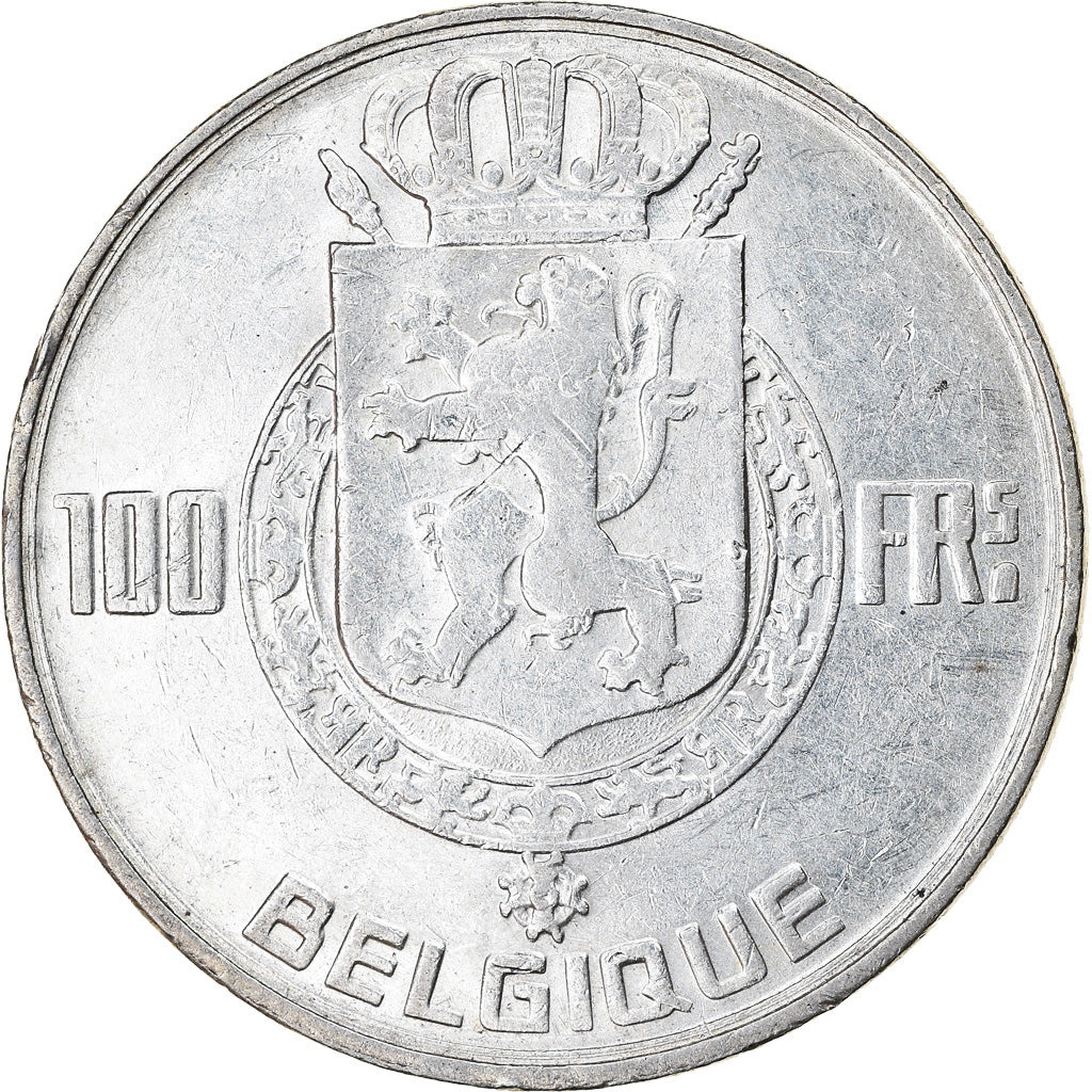 Coin, Belgium, 100 Francs, 100 Frank, 1948, EF(40-45), Silver, KM:138.1
