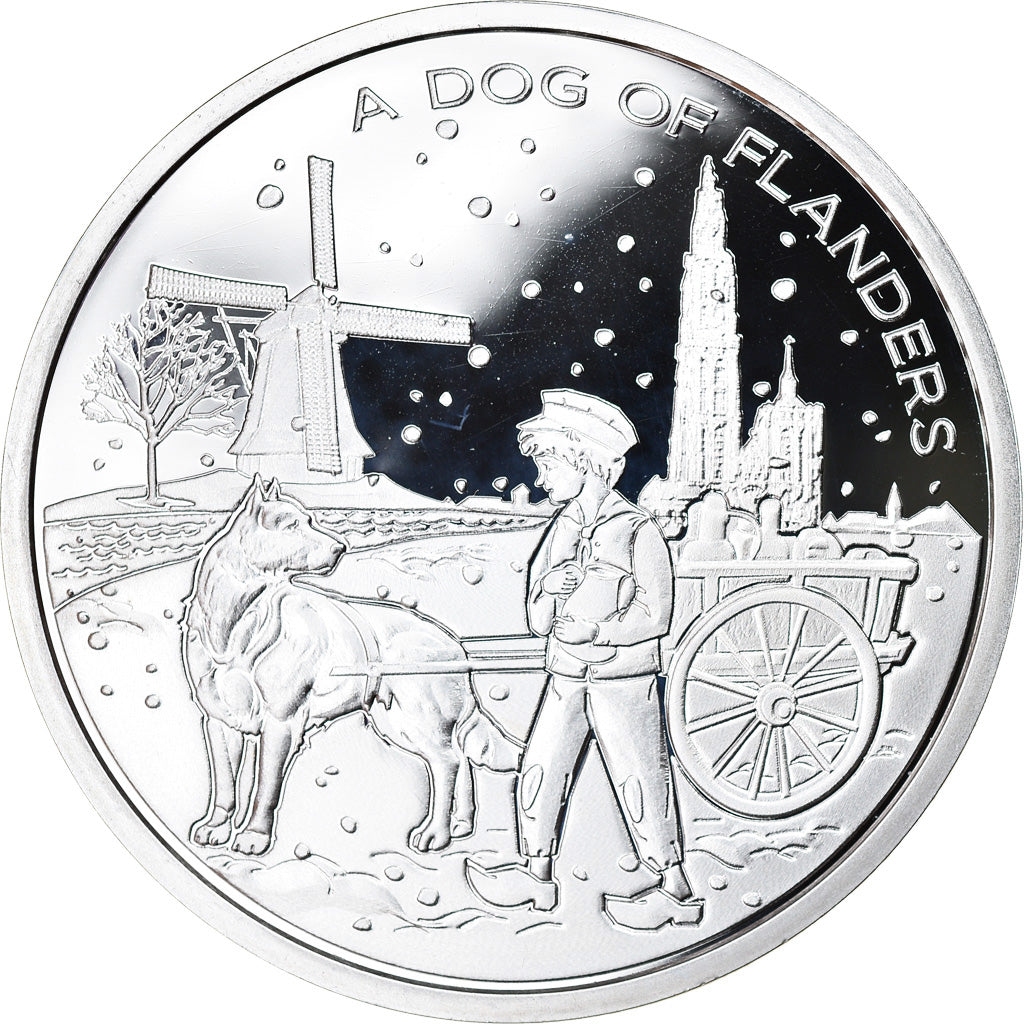 Belgium, 20 Euro, A Dog of Flanders, 2010, MS(65-70), Silver, KM:305