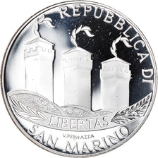 San Marino, 5 Euro, Bienvenue à l'Euro, 2002, MS(65-70), Silver, KM:448